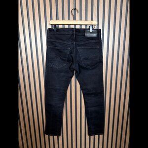 G-Star Raw Jeans 32 Mens Black 3301 Slim Fit 5 Pocket Denim Stretch Button Fly